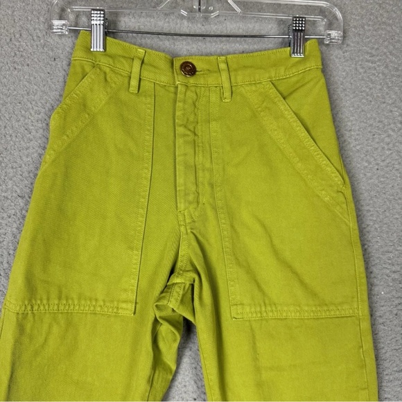 Big Bud Press Lime Green Work Pants Straight Leg Cotton XXS Baggy Loose Fit Hip - Picture 5 of 14